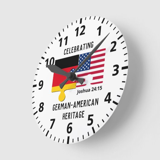 Aangepaste DUITSE AMERIKAANSE vlag Ronde Klok (Hoek)