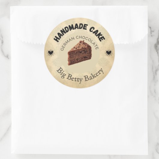 Aangepaste Duitse chocolade taart etiketten | Gepe (Tas)