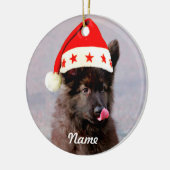 Aangepaste Duitse Herder Dog Christmas Pet Keramisch Ornament (Links)
