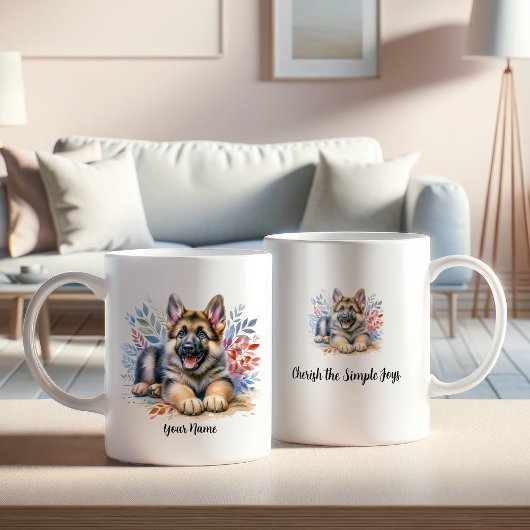 Aangepaste Duitse Herder Mok met Quote