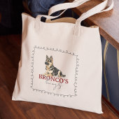 Aangepaste Duitse Herder Portret Hond Dingen Tote Bag