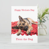 Aangepaste Duitse Herdershond op Moederdagkaart me Feestdagenkaart (Staand voorkant)
