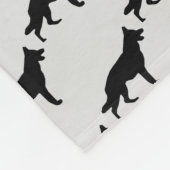 Aangepaste Duitse Herdershond Silhouet Fleece Deken (Hoek)