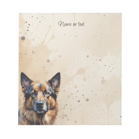 Aangepaste Duitse Herdershuisdier Hond Dier Notitieblok (Voorkant)