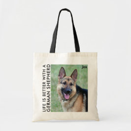 Aangepaste Duitse Herdersliefhebber Hondenmoeder Tote Bag