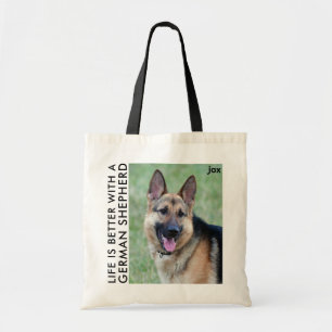 Aangepaste Duitse Herdersliefhebber Hondenmoeder Tote Bag