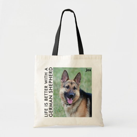 Aangepaste Duitse Herdersliefhebber Hondenmoeder Tote Bag (Voorkant)