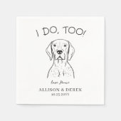 Aangepaste Duitse Korthaar Pointer Hondenbruiloft Servet (Voorkant)