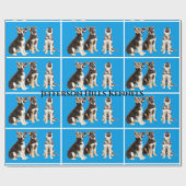 Aangepaste Duitse Puppies van Shepherd Cadeaupapier (Vlak)