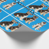 Aangepaste Duitse Puppies van Shepherd Cadeaupapier (Hoek)