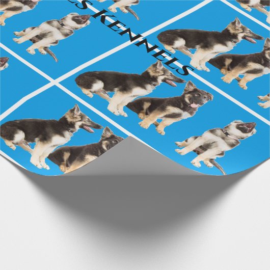 Aangepaste Duitse Puppies van Shepherd Cadeaupapier (Hoek)