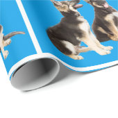 Aangepaste Duitse Puppies van Shepherd Cadeaupapier (Rol Hoek)