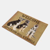 Aangepaste Duitse Puppies van Shepherd Deurmat (Schuin)
