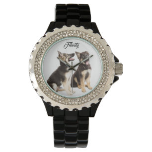 Aangepaste Duitse Puppies van Shepherd Horloge