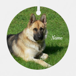 Aangepaste Duitse Shepherd Puppy Dog Metalen Ornament