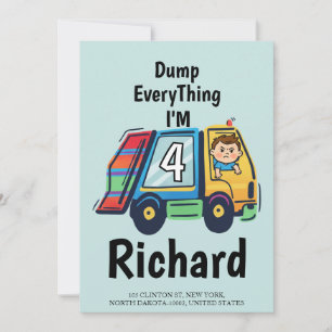 Aangepaste Dump Alles! Ik ben 4 Garbage Truck Gebo Kaart