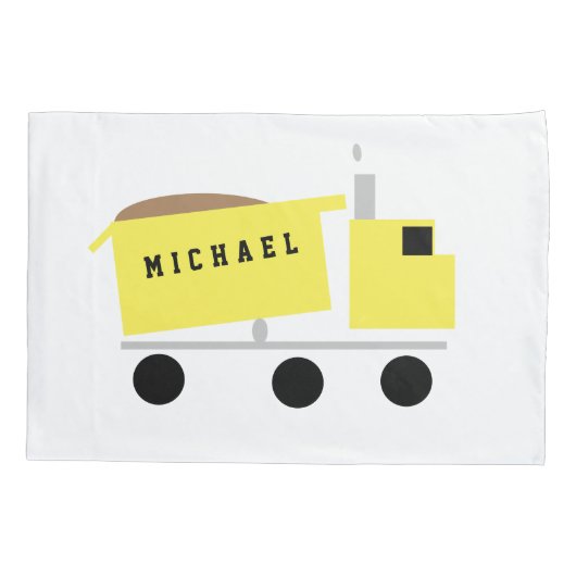 Aangepaste Dump Truck Pillowcase Kussensloop (Achterkant)