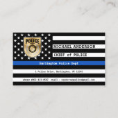 Aangepaste dunne blauwe lijn politie-afdeling embl visitekaartje (Voorkant)