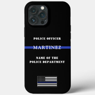 Aangepaste dunne blauwe lijn politieagent vlag van Case-Mate iPhone case