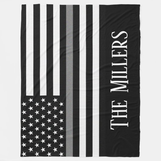 Aangepaste dunne lijnmarkering fleece deken (Voorkant)