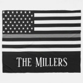 Aangepaste dunne lijnmarkering fleece deken (Voorkant (Horizontaal))