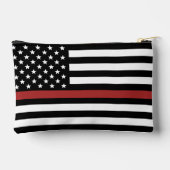 Aangepaste Dunne Vlag brandweerman met rode lijn Etui (Achterkant)