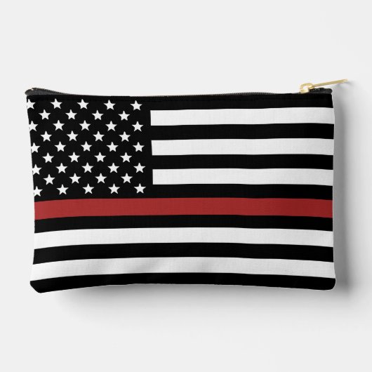 Aangepaste Dunne Vlag brandweerman met rode lijn Etui (Achterkant)