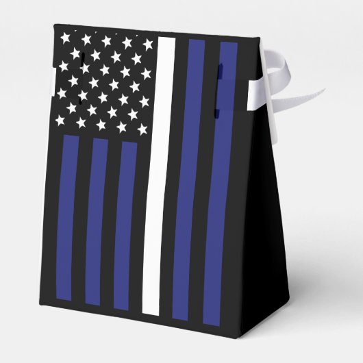 Aangepaste dunne witte lijn VS vlag EMS EMT Bedankdoosjes (Achterkant)