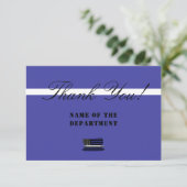 Aangepaste dunne witte lijn VS vlag EMS EMT Bedankkaart (Staand voorkant)