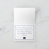 Aangepaste dunne witte lijn VS vlag EMS EMT Bedankkaart (Binnen)