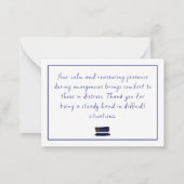 Aangepaste dunne witte lijn VS vlag EMS EMT Notitiekaartje (Achterkant)