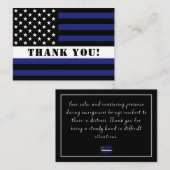 Aangepaste dunne witte lijn VS vlag EMS EMT Notitiekaartje (Voorkant / Achterkant)