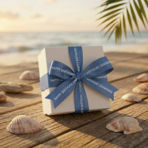 Aangepaste Dusk Blue Gelukkige Verjaardag Sans-Ser
