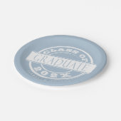 Aangepaste Dusty Blue Graduation Party Afstuderen Papieren Bordje (Gekanteld)