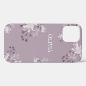 Aangepaste Dusty Lavender Berries Modern Case-Mate iPhone Case (Achterkant (horizontaal))