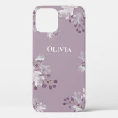 Aangepaste Dusty Lavender Berries Modern Case-Mate iPhone Case (Achterkant)