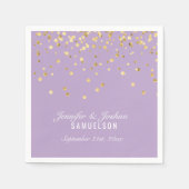 Aangepaste DUSTY MAUVE Gold Confetti Wedding Servet (Voorkant)