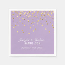 Aangepaste DUSTY MAUVE Gold Confetti Wedding