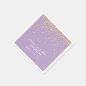 Aangepaste DUSTY MAUVE Gold Confetti Wedding Servet (Hoek)