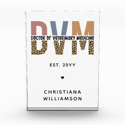 Aangepaste DVM Doctor in de diergeneeskunde Fotoblokken (Voorkant)
