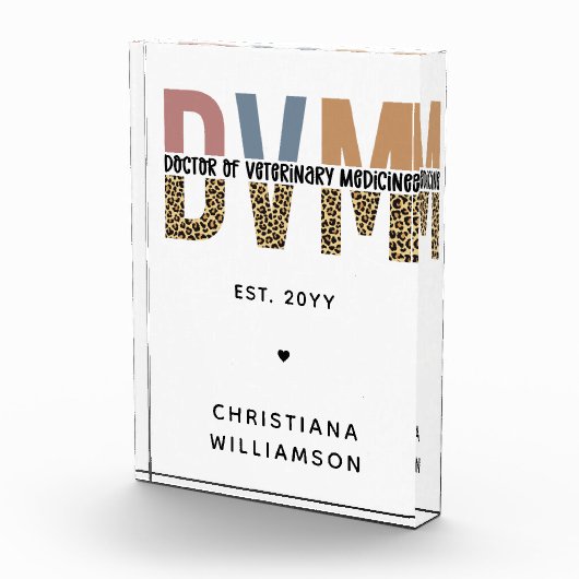 Aangepaste DVM Doctor in de diergeneeskunde Fotoblokken (Rechts)