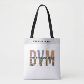 Aangepaste DVM Doctor in de diergeneeskunde Gift Tote Bag (Voorkant)
