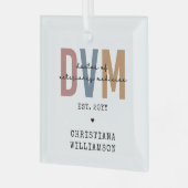 Aangepaste DVM Doctor in de diergeneeskunde Glas Ornament (Voorkant links)