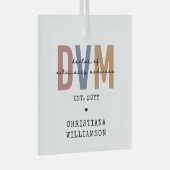 Aangepaste DVM Doctor in de diergeneeskunde Glas Ornament (Voorkant Rechts)