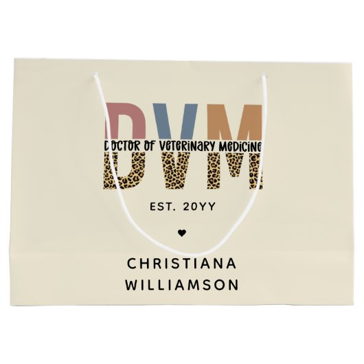 Aangepaste DVM Doctor in de diergeneeskunde Groot Cadeauzakje (Achterkant)