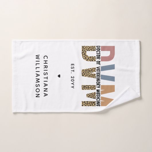 Aangepaste DVM Doctor in de diergeneeskunde Handdoek (Handdoek)