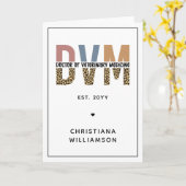 Aangepaste DVM Doctor in de diergeneeskunde Kaart (Gele Bloem)