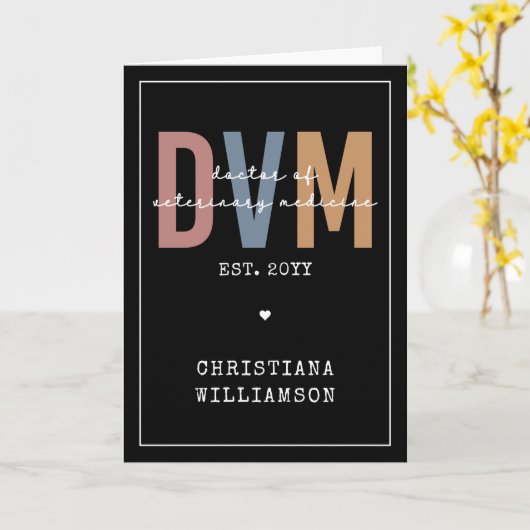 Aangepaste DVM Doctor in de diergeneeskunde Kaart (Gele Bloem)