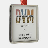 Aangepaste DVM Doctor in de diergeneeskunde Metalen Ornament (Rechts)