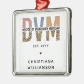 Aangepaste DVM Doctor in de diergeneeskunde Metalen Ornament (Links)